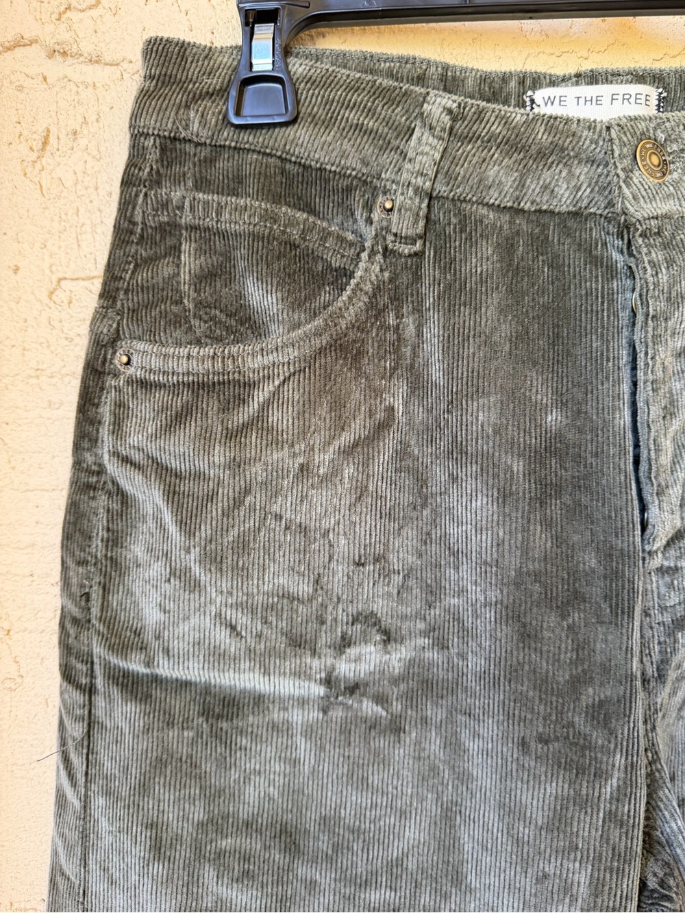 Free People We The Free Deep Trance Corduroy Boyfriend Pant 26 Keepsake Clover - Picture 8 of 16